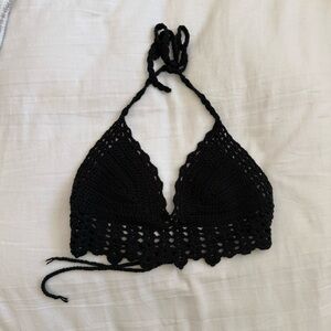 Black Crochet Top